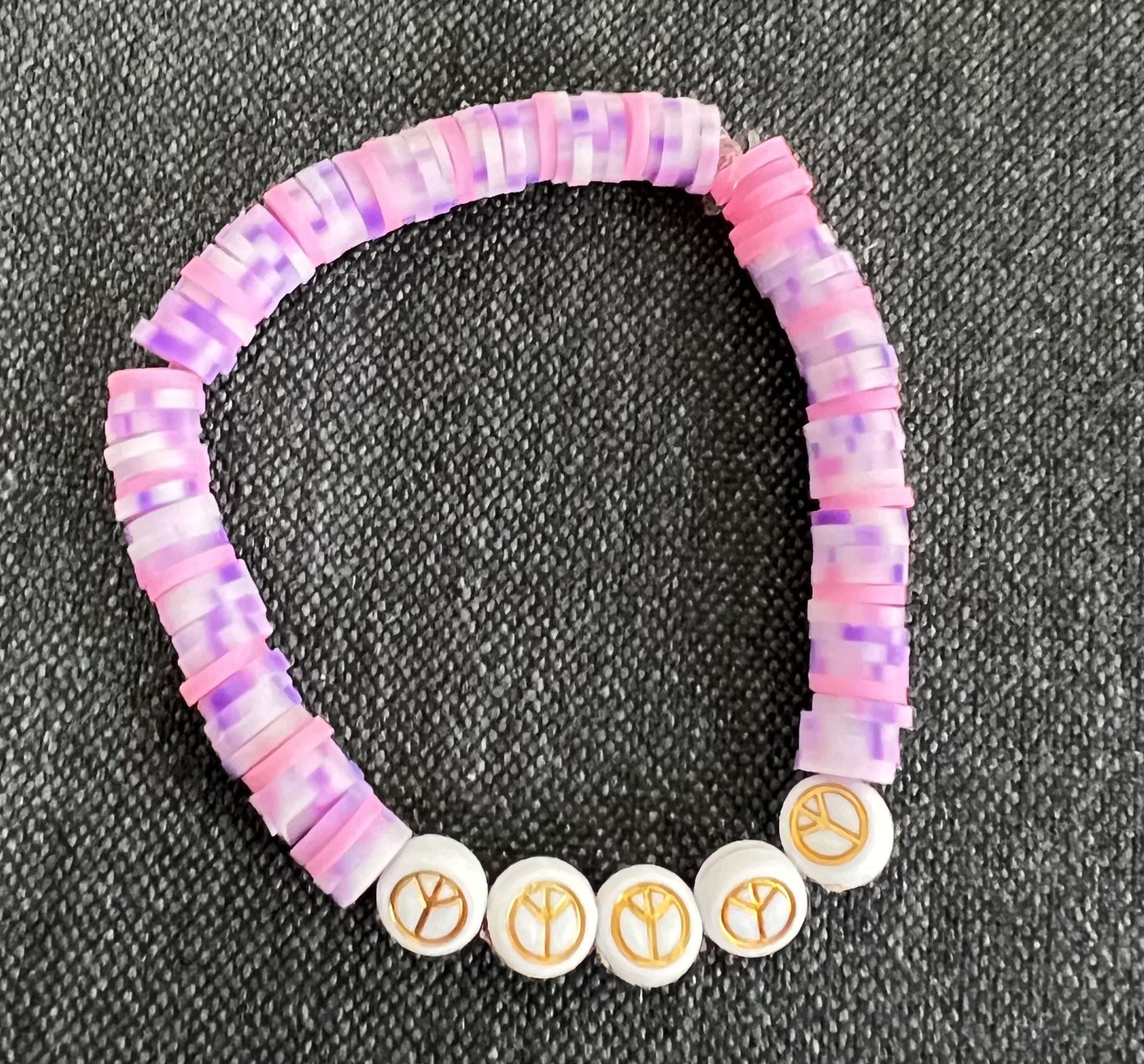 Pink and Purple Peace Bracelet